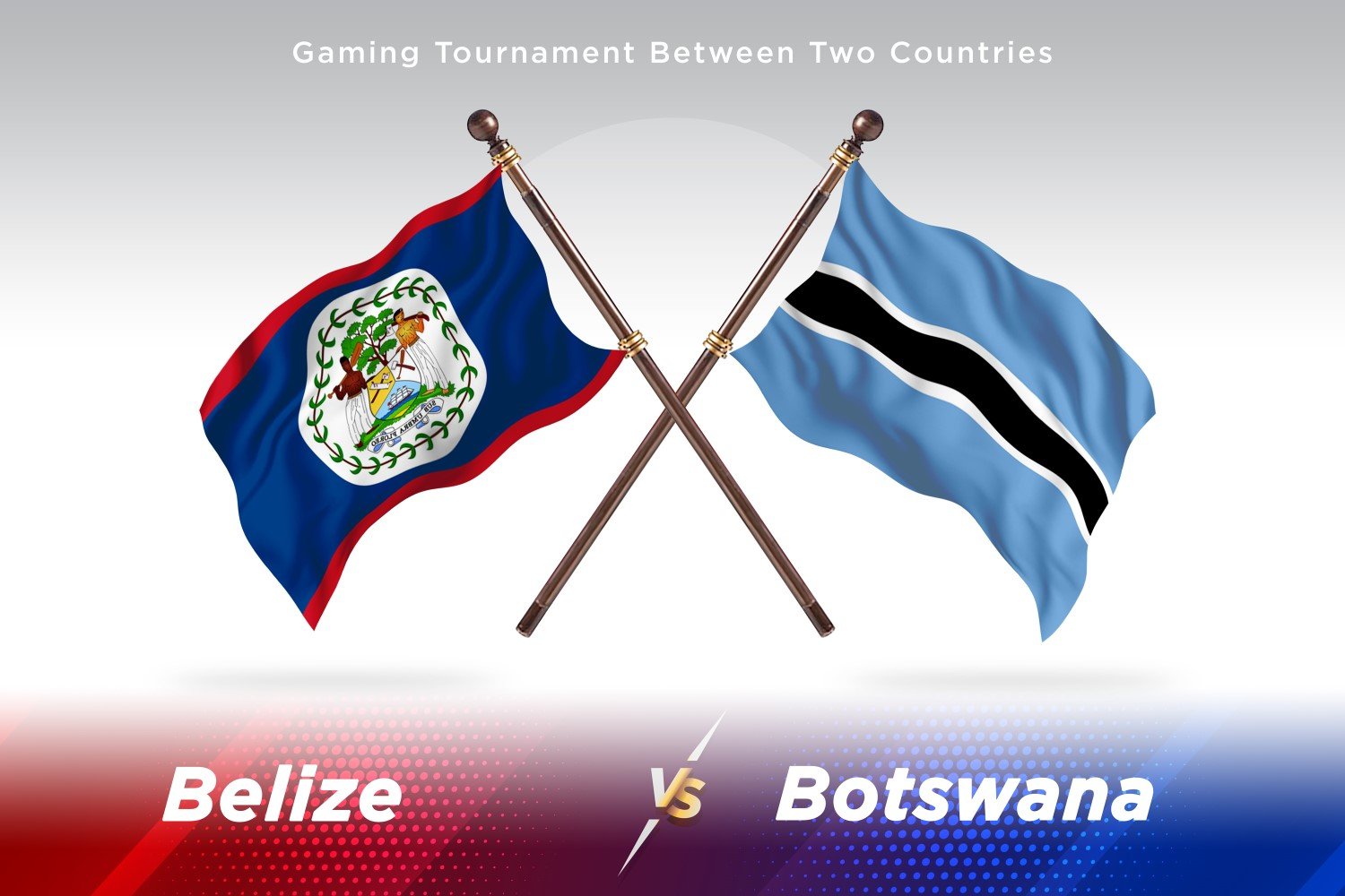 Belize versus Botswana Two Flags