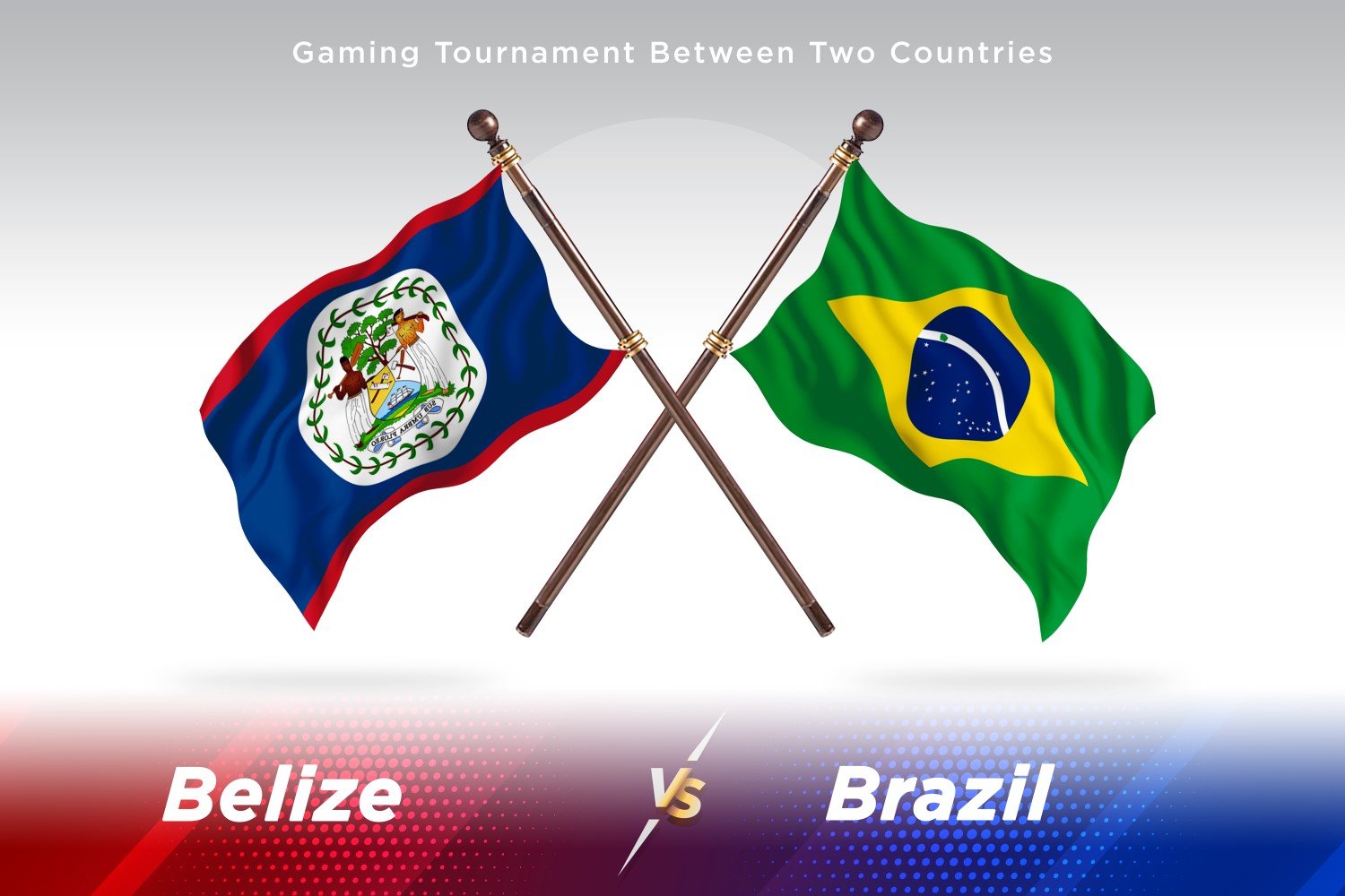 Belize versus brazil Two Flags