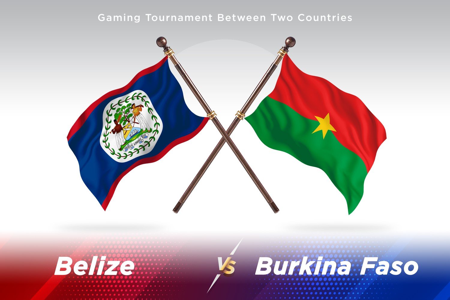 Belize versus Burkina Faso Two Flags