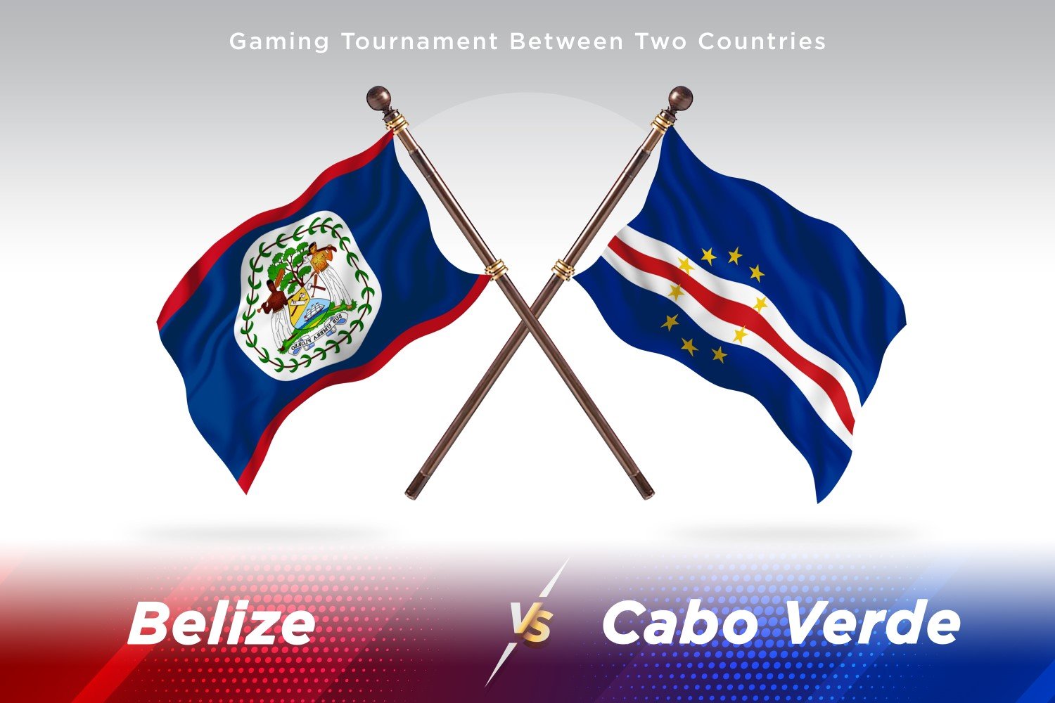 Belize versus Cabo Verde Two Flags