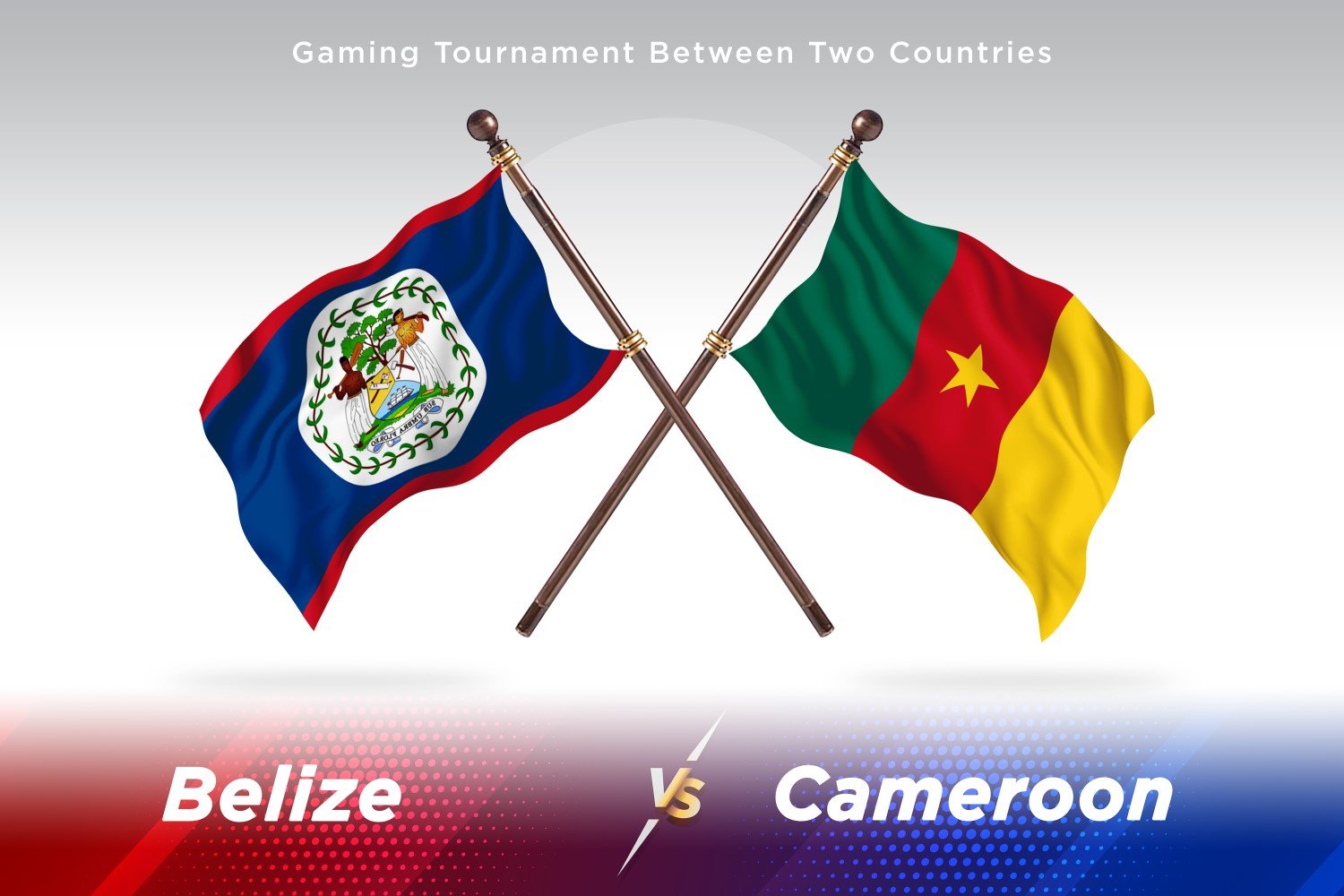 Belize versus Cameroon Two Flags