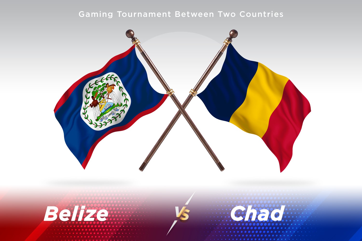 Belize versus chad Two Flags