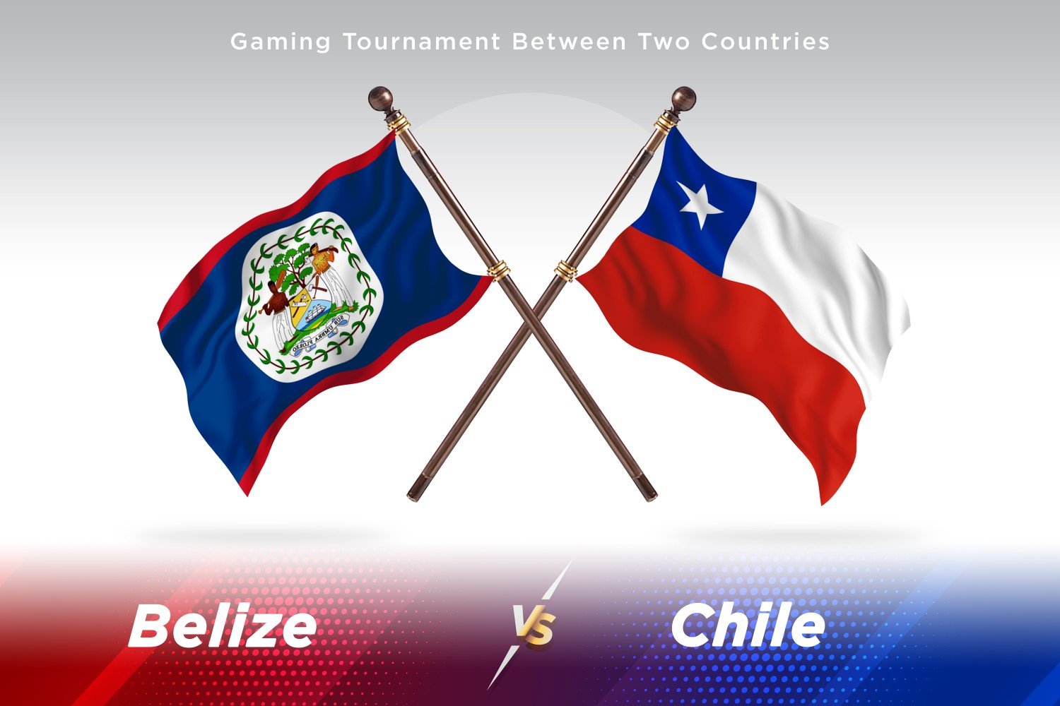 Belize versus Chile Two Flags