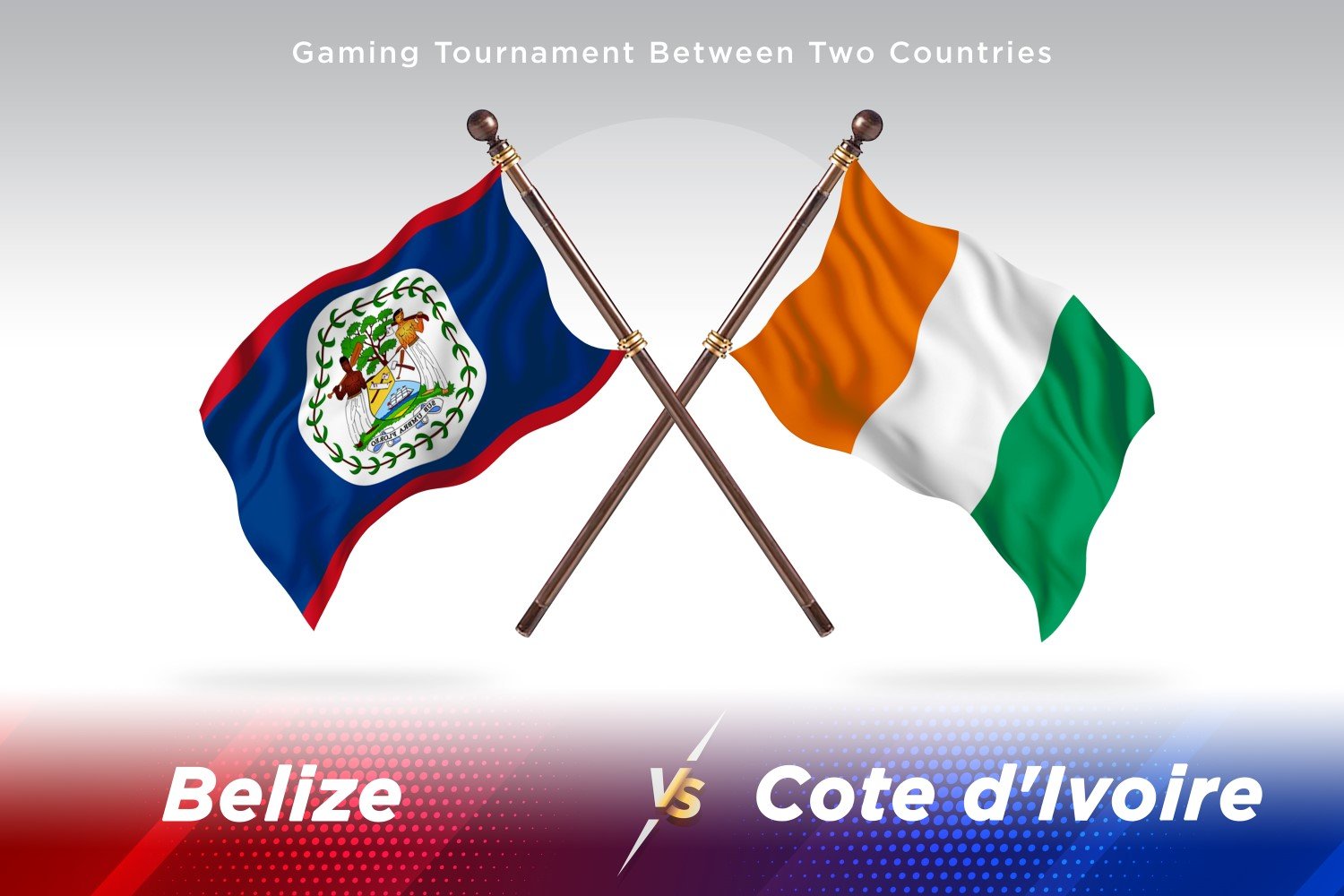 Belize versus cote d'ivoire Two Flags