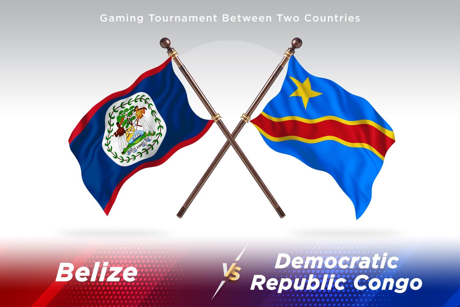 Belize versus democratic republic Congo Two Flags