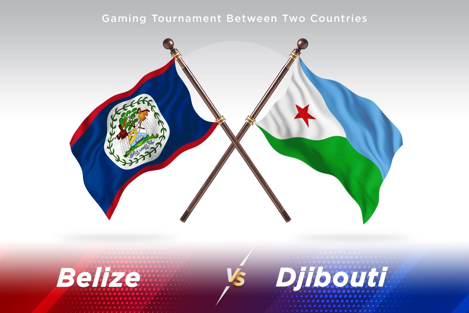 Belize versus Djibouti Two Flags