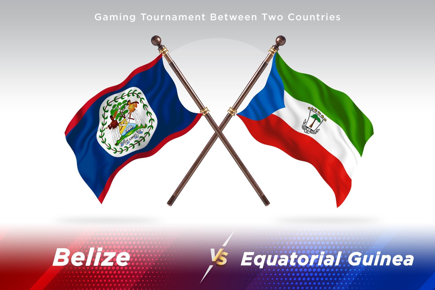 Belize versus equatorial guinea Two Flags