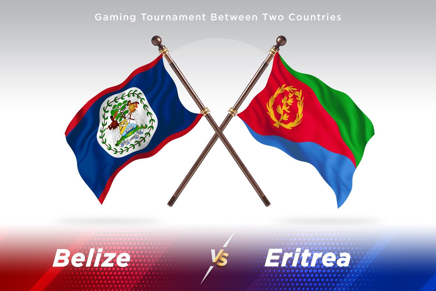 Belize versus Eritrea Two Flags