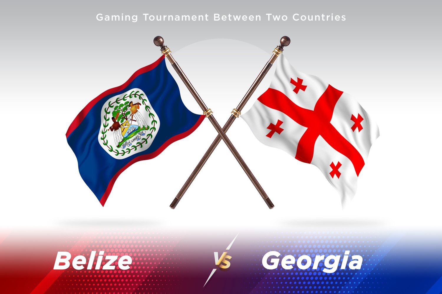 Belize versus Georgia Two Flags