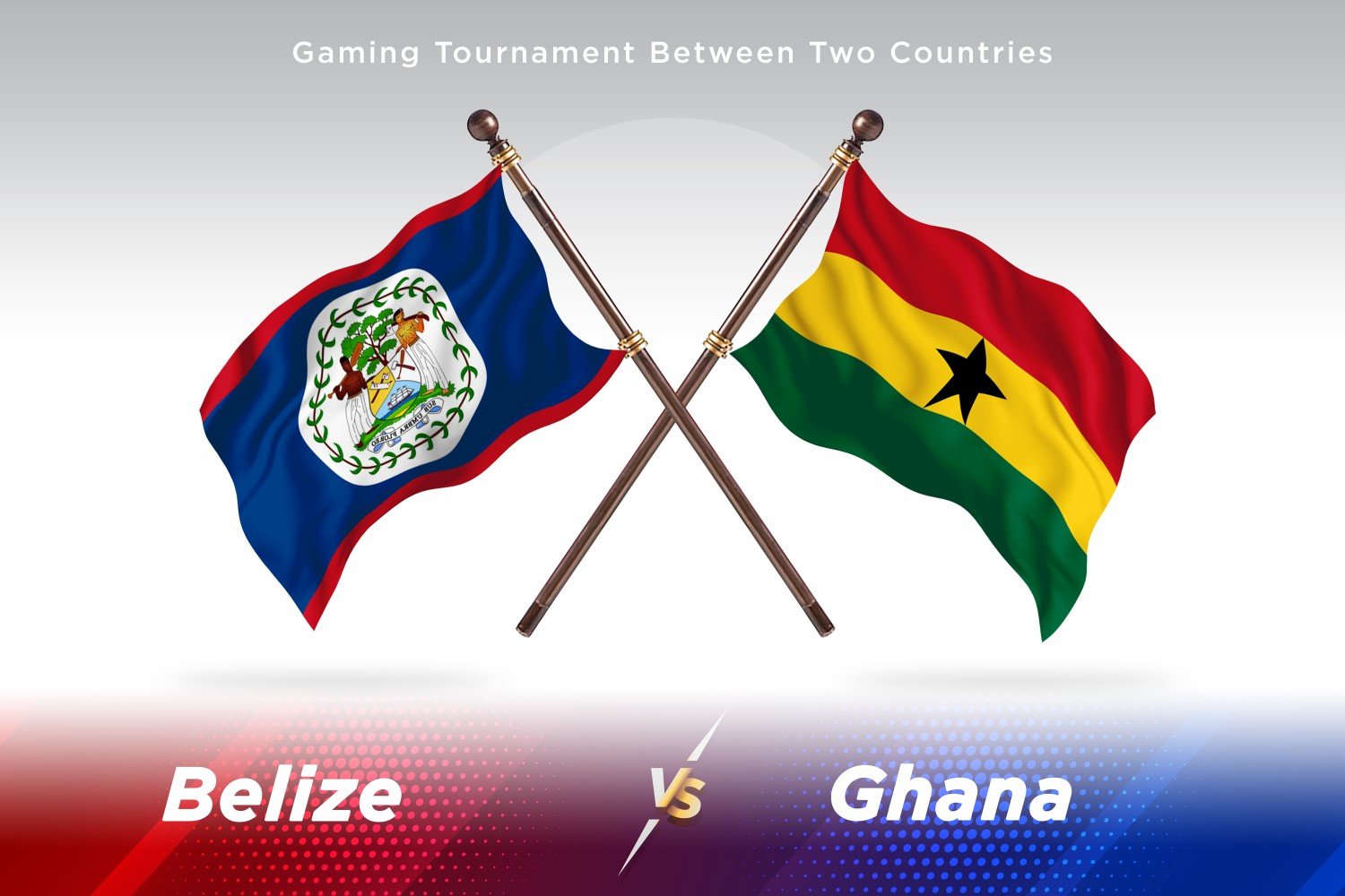 Belize versus Ghana Two Flags