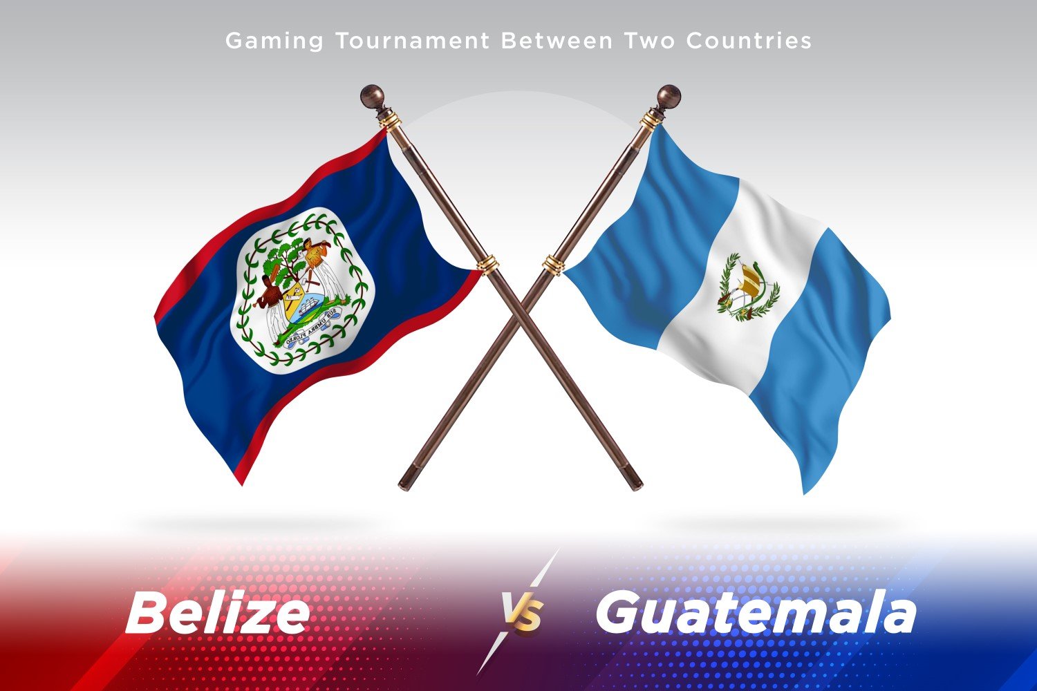 Belize versus Guatemala Two Flags