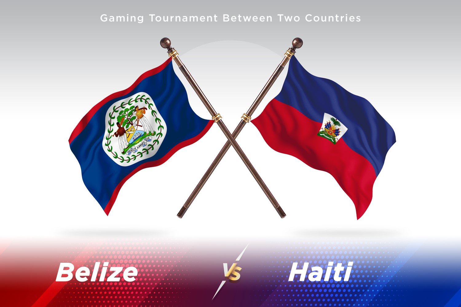 Belize versus Haiti Two Flags