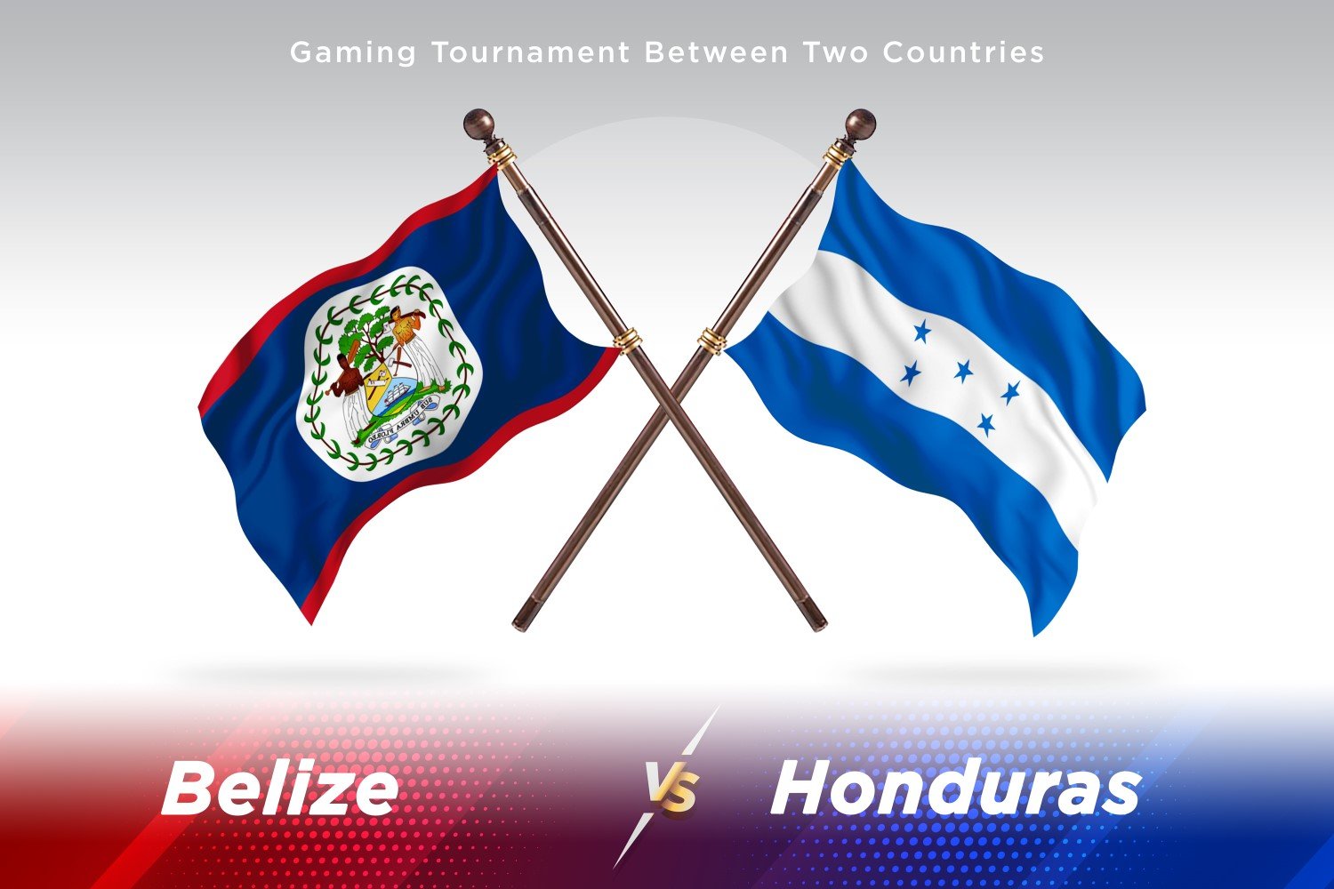 Belize versus Honduras Two Flags