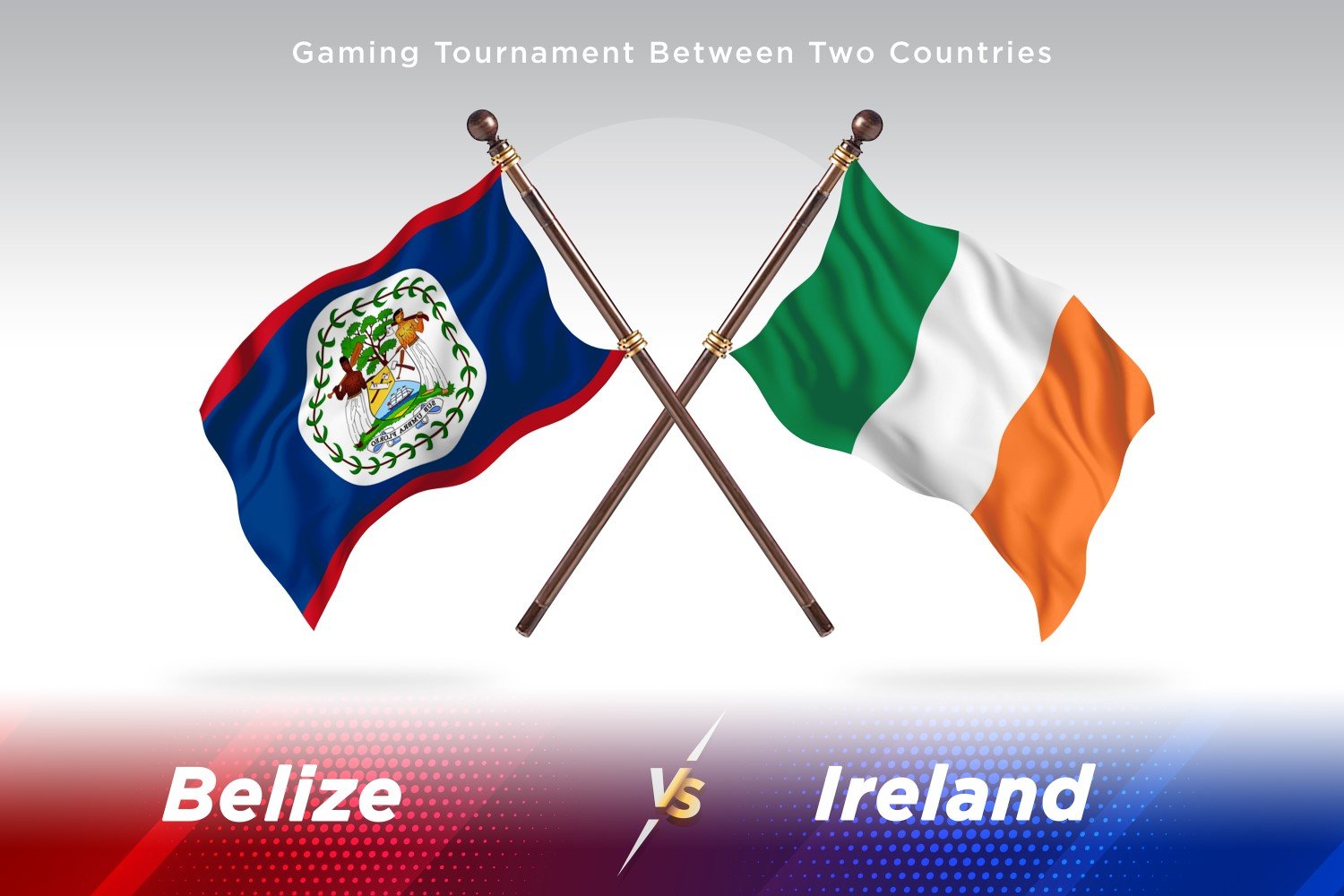 Belize versus Ireland Two Flags