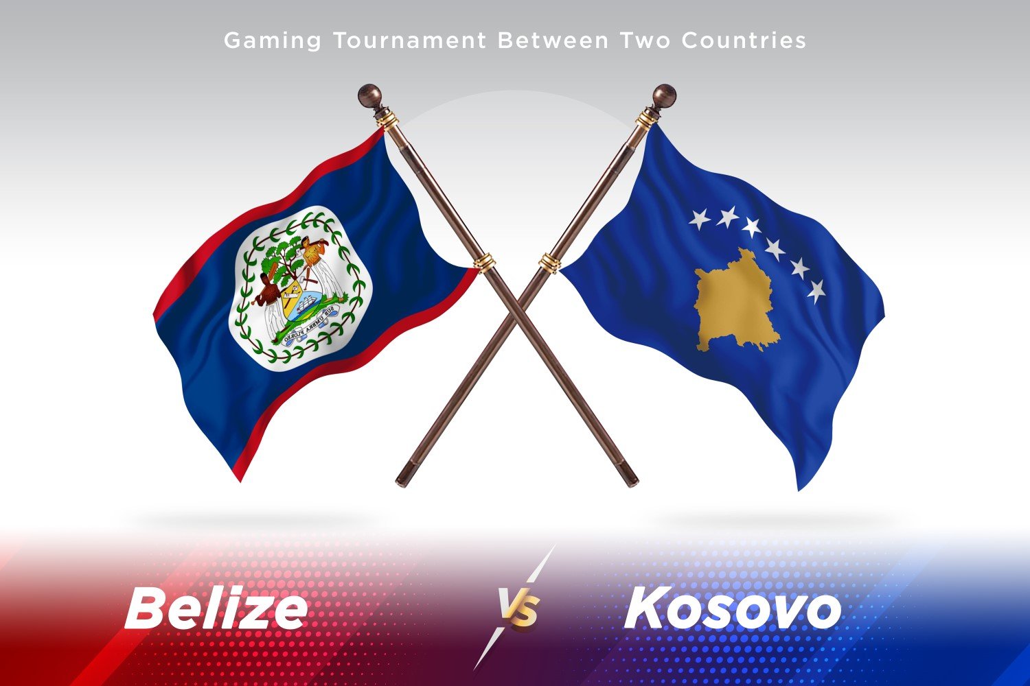 Belize versus Kosovo Two Flags