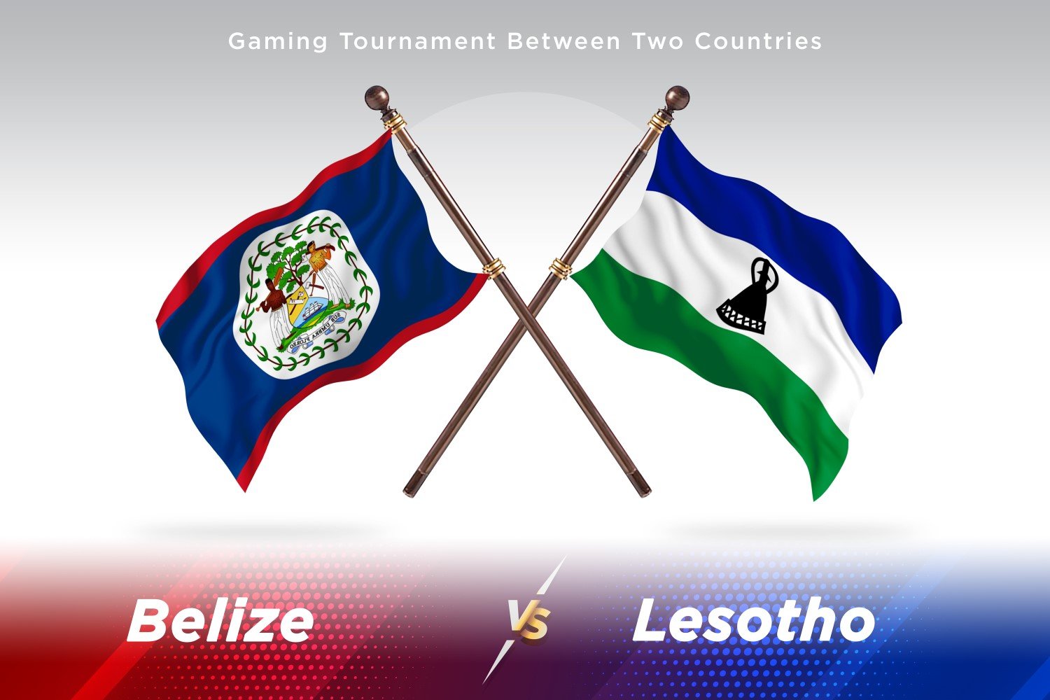 Belize versus Lesotho Two Flags