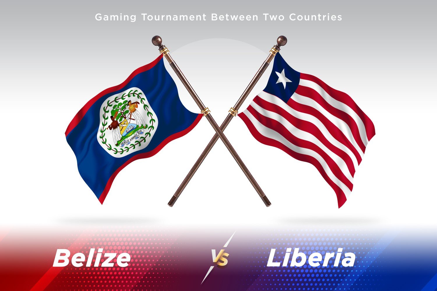 Belize versus Liberia Two Flags