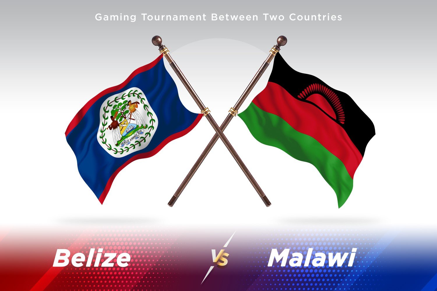 Belize versus Malawi Two Flags