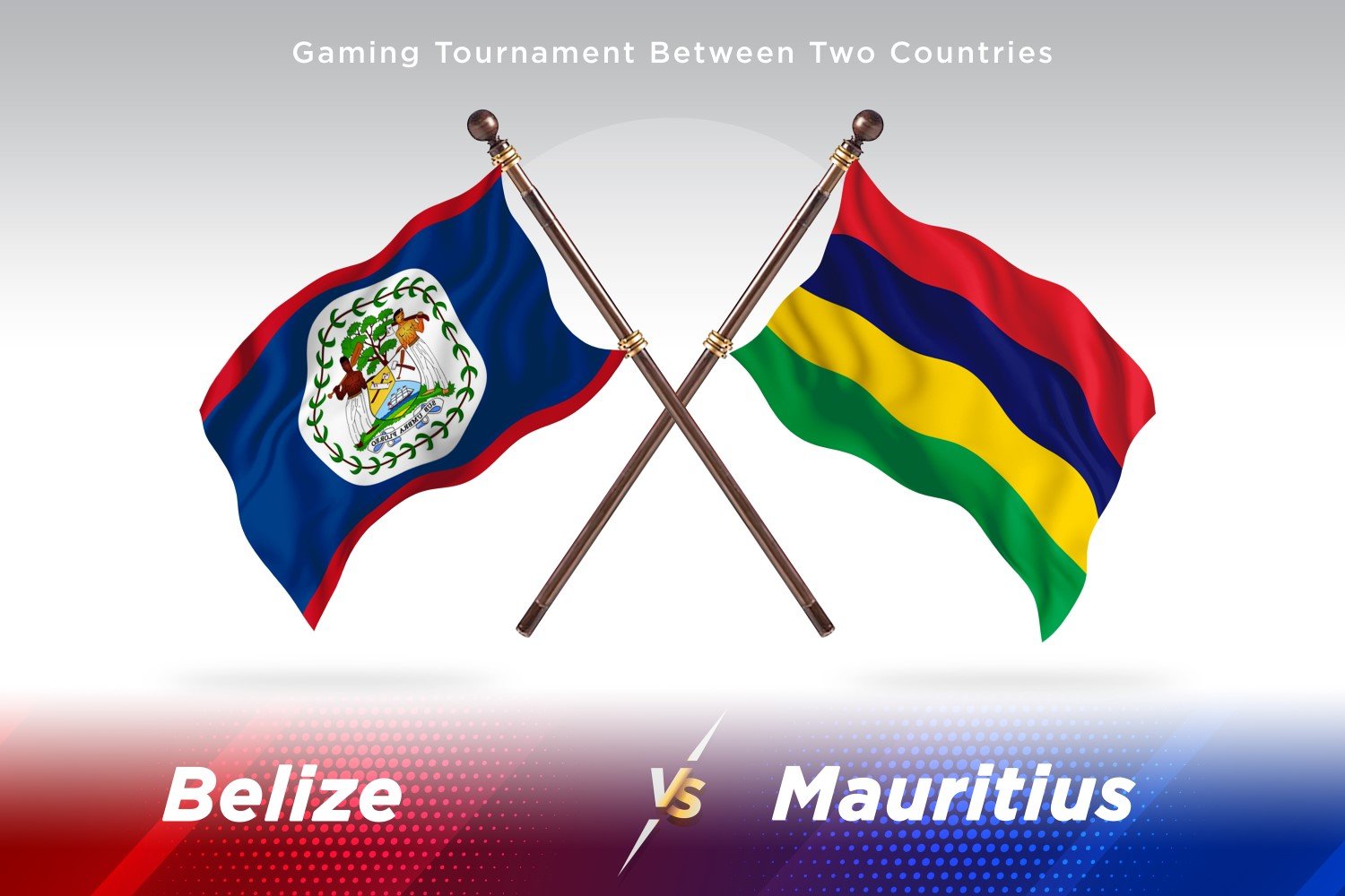 Belize versus Mauritius Two Flags