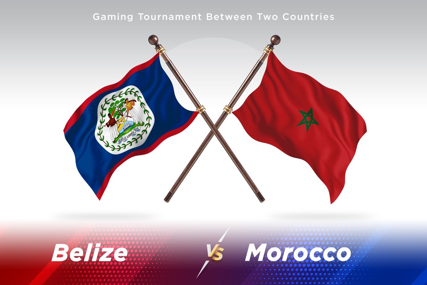 Belize versus morocco Two Flags