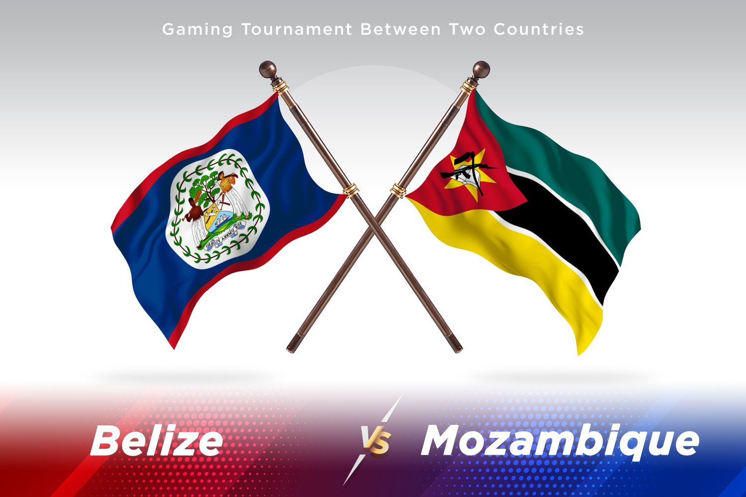 Belize versus Mozambique Two Flags