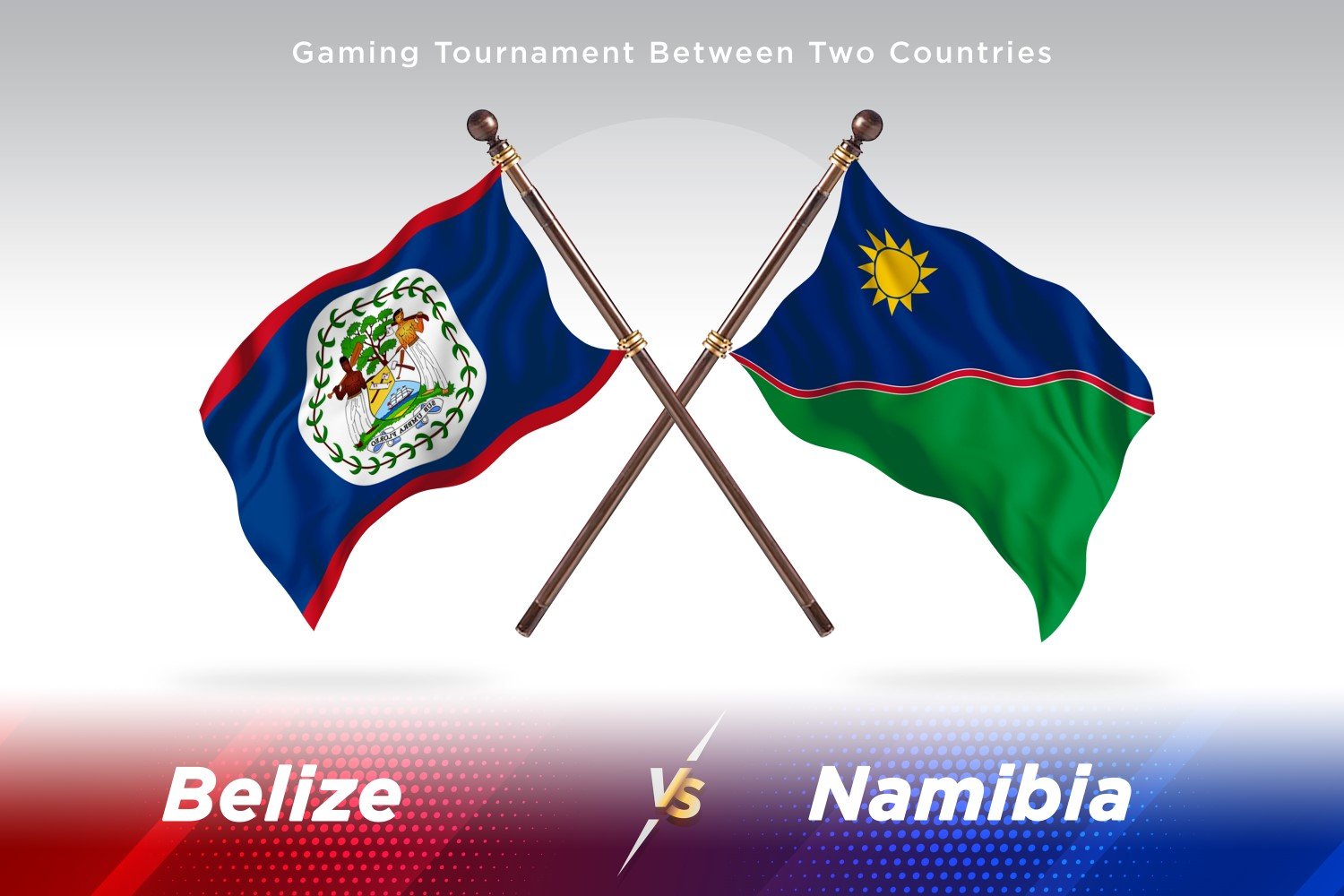 Belize versus Namibia Two Flags