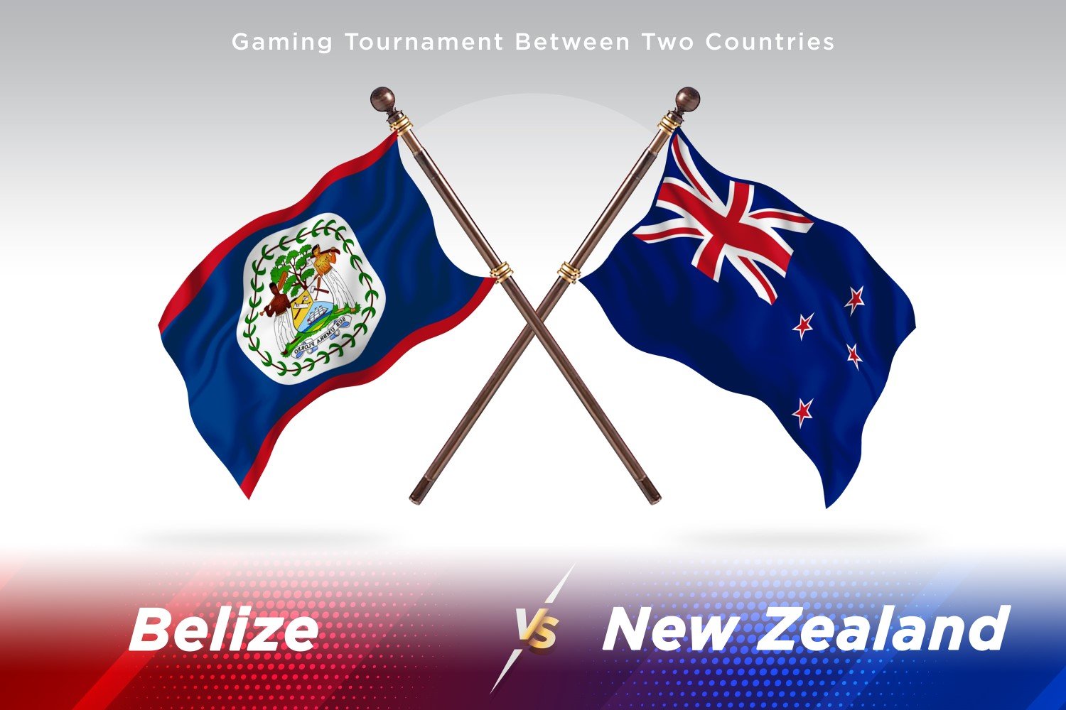 Belize versus new Zealand Two Flags