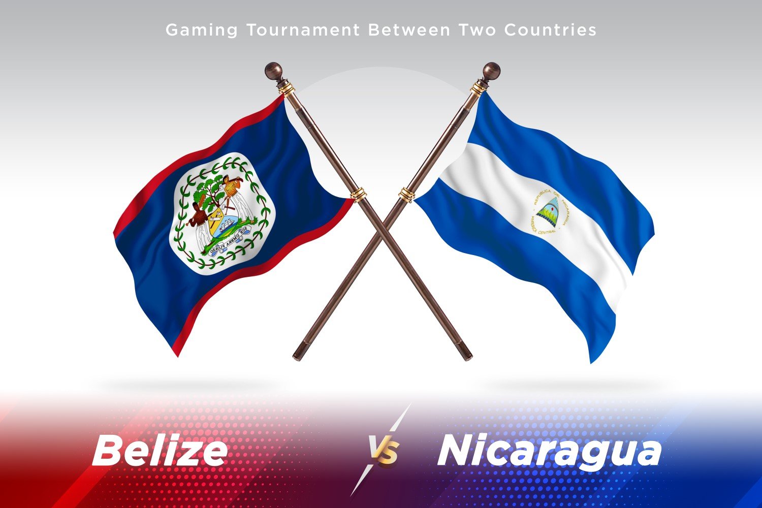 Belize versus Nicaragua Two Flags