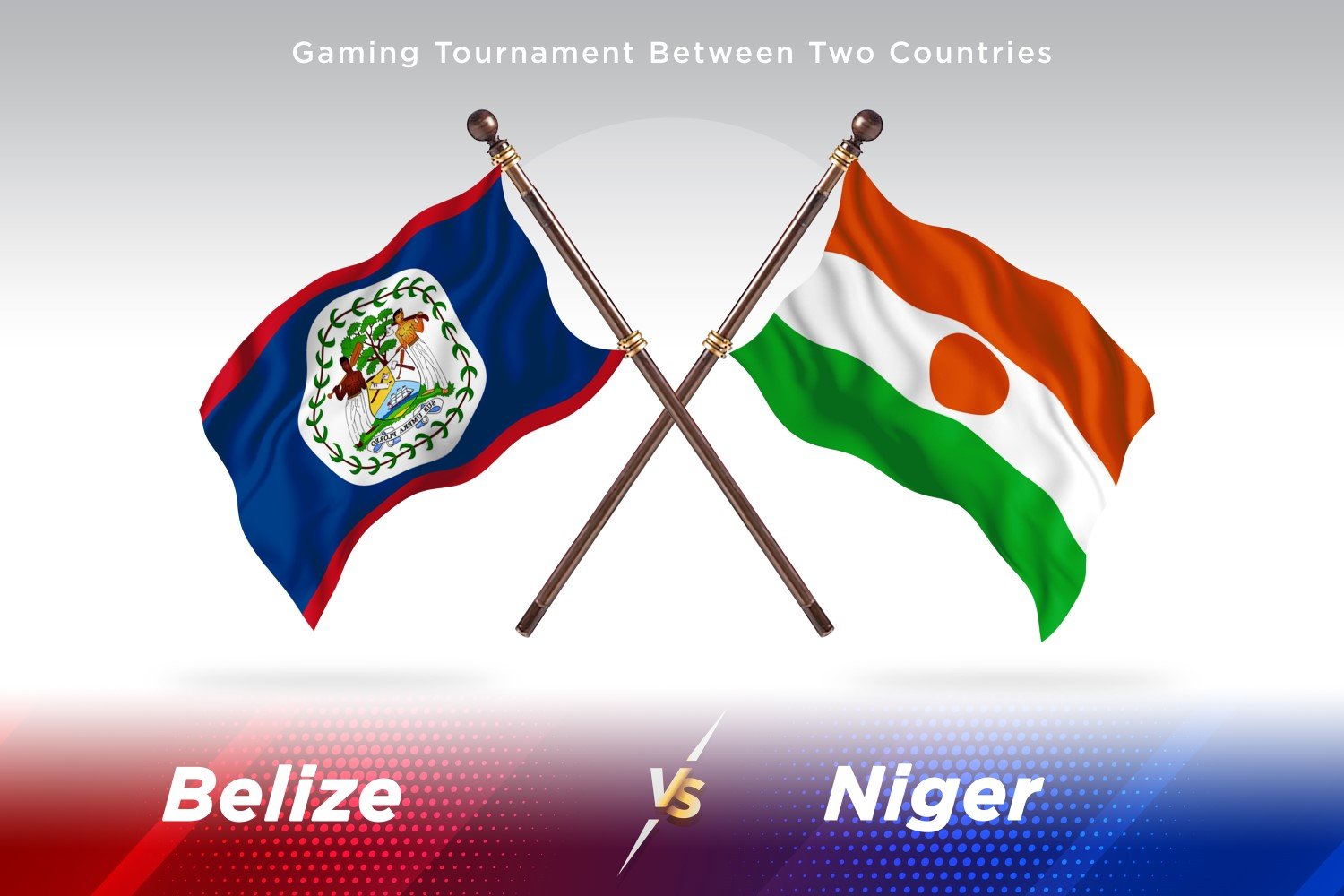 Belize versus Niger Two Flags