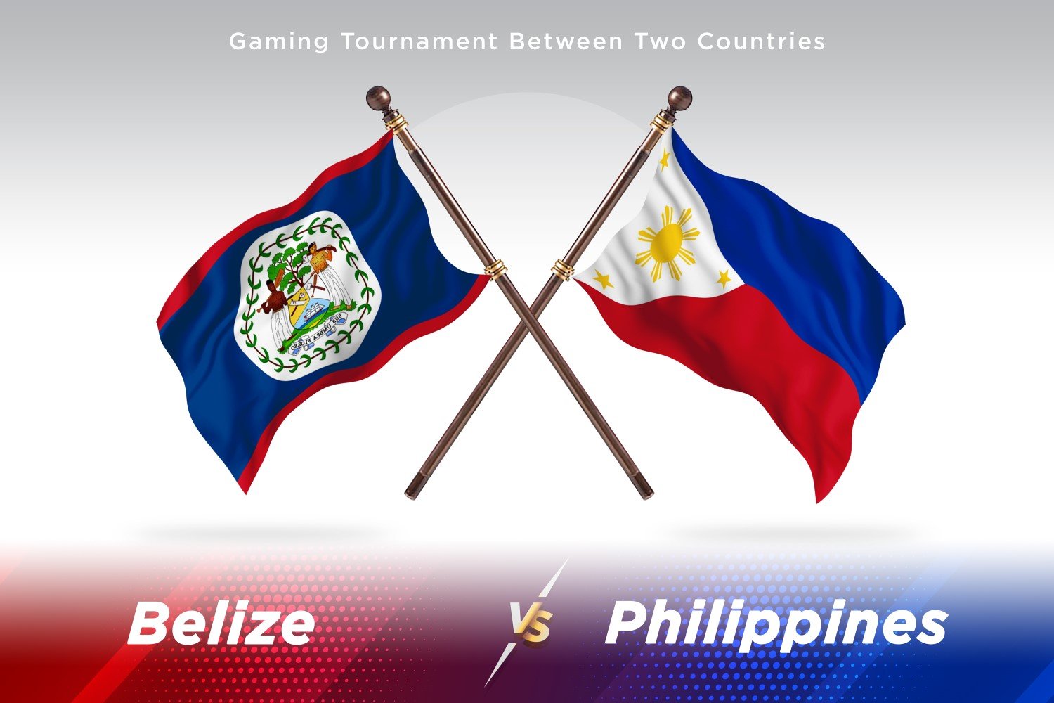 Belize versus Philippines Two Flags