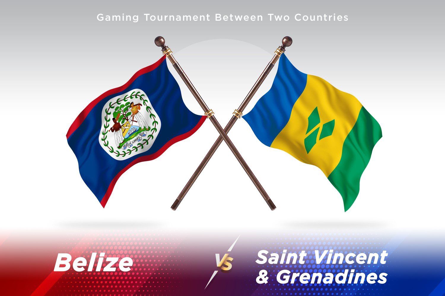 Belize versus saint Vincent and the grenadines Two Flags