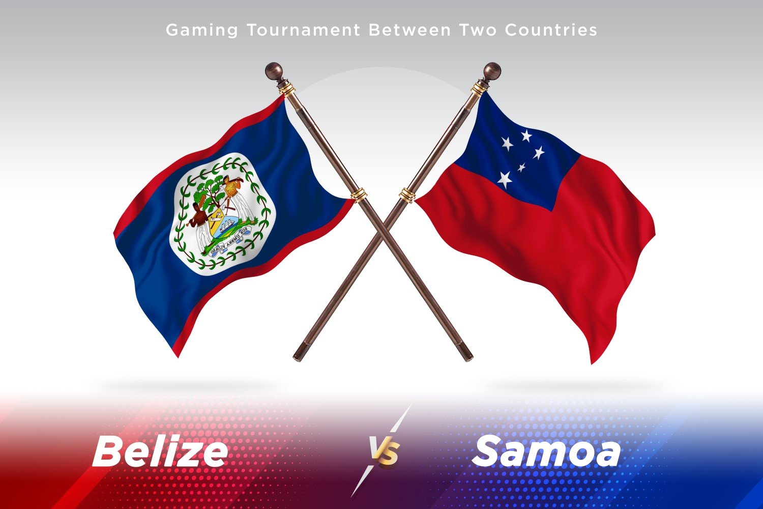 Belize versus Samoa Two Flags