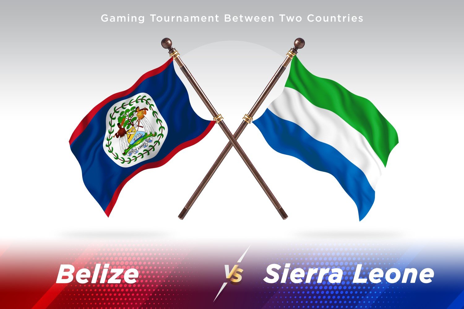 Belize versus sierra Leone Two Flags