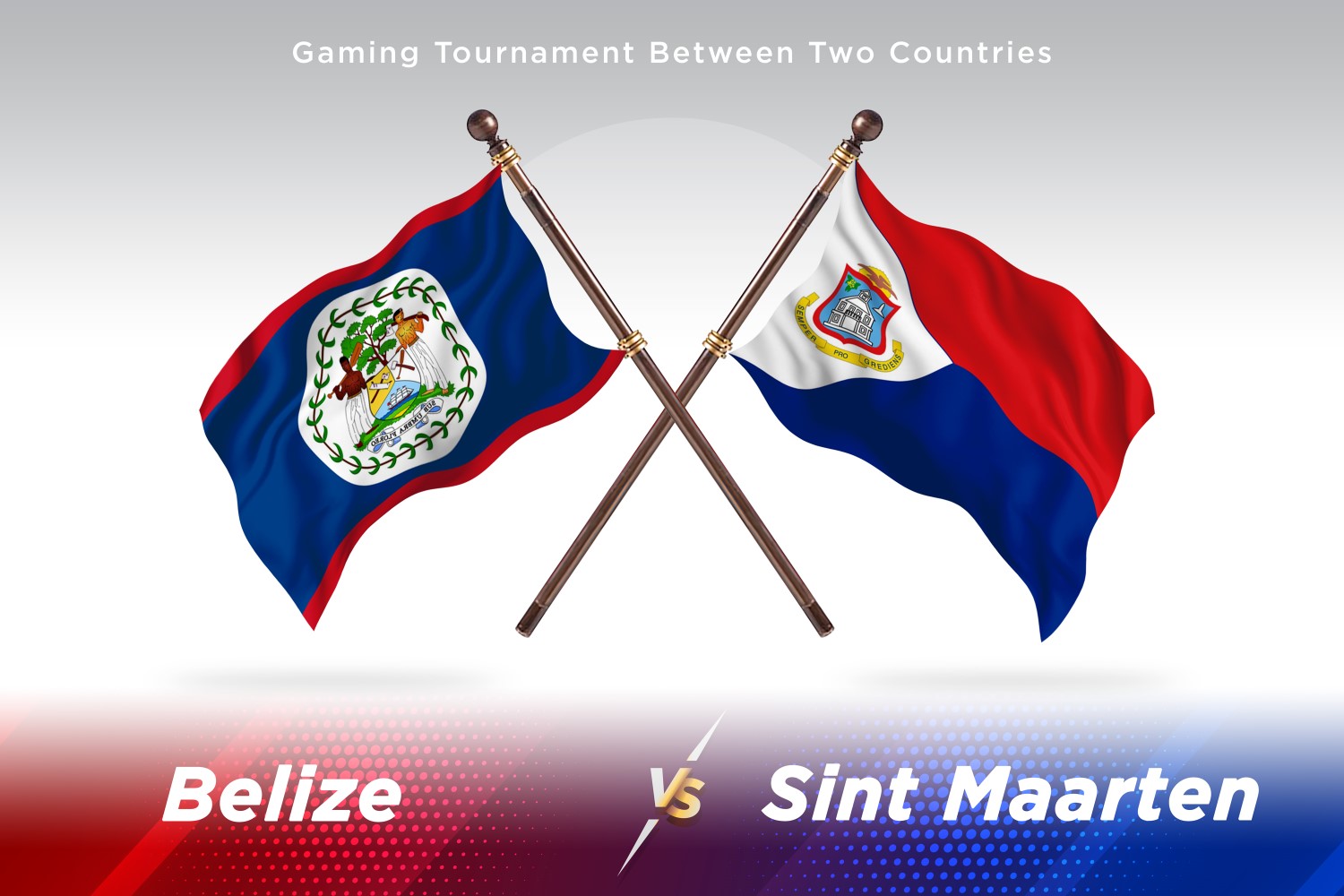 Belize versus Sint marten Two Flags