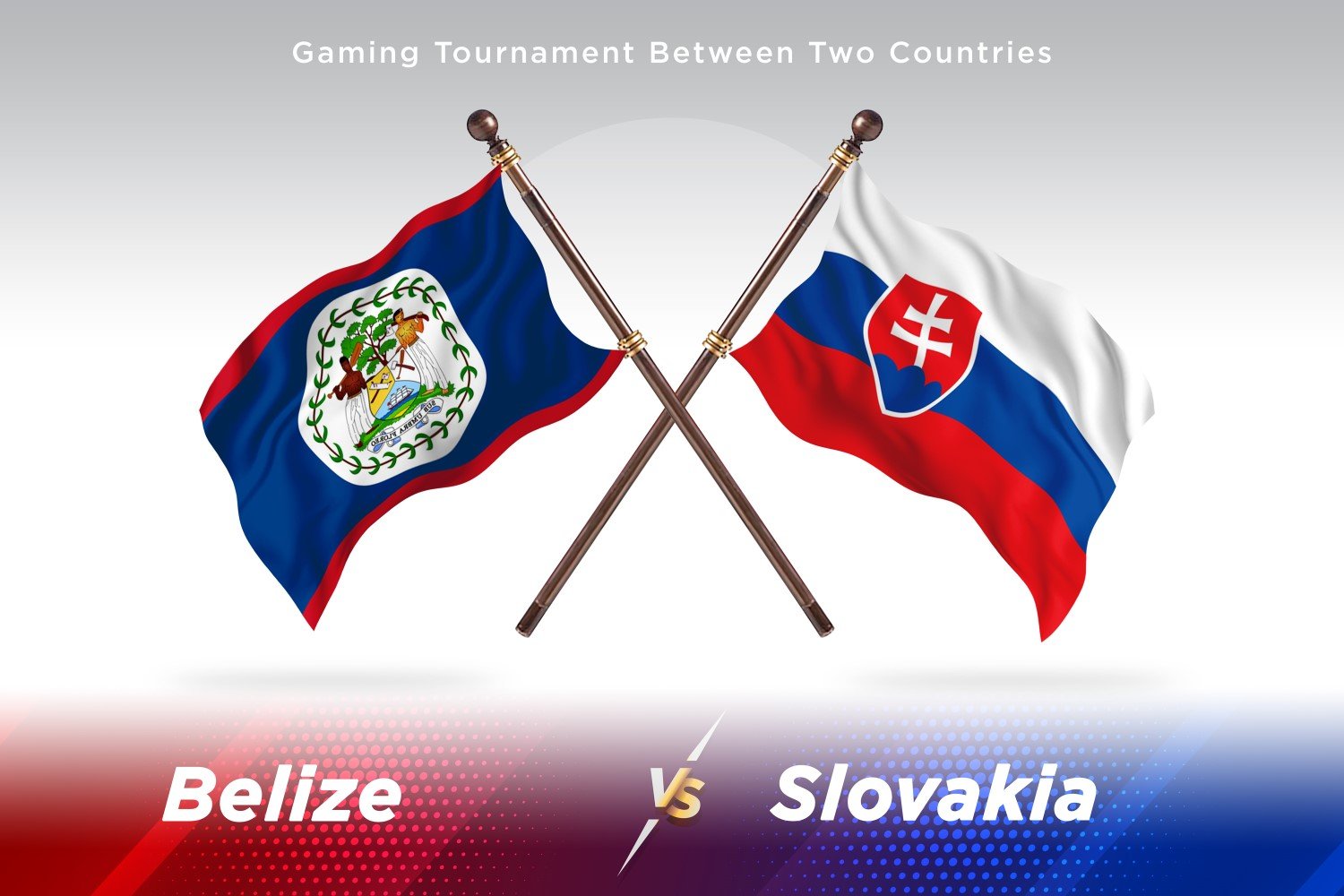 Belize versus Slovakia Two Flags