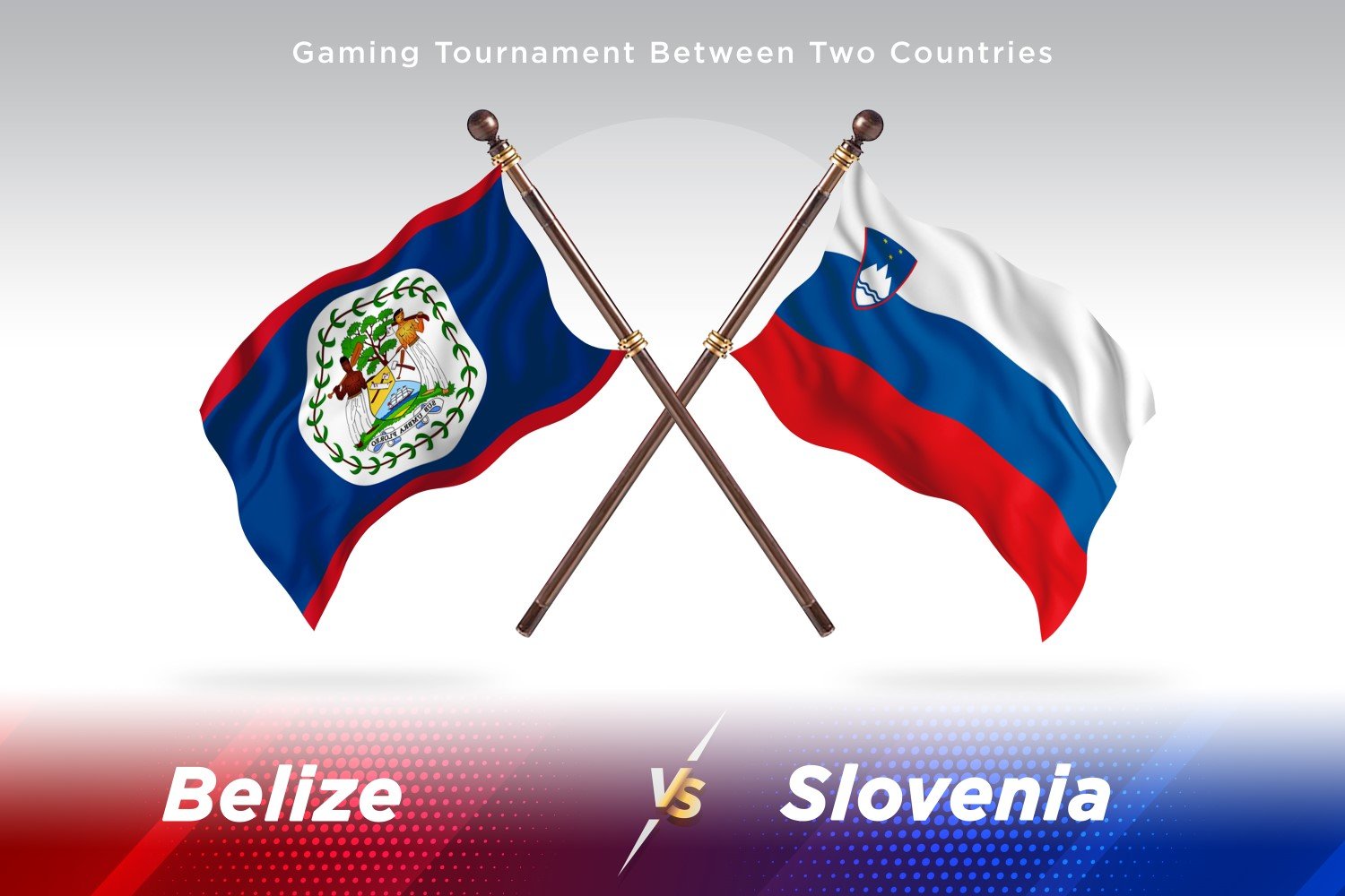 Belize versus Slovenia Two Flags