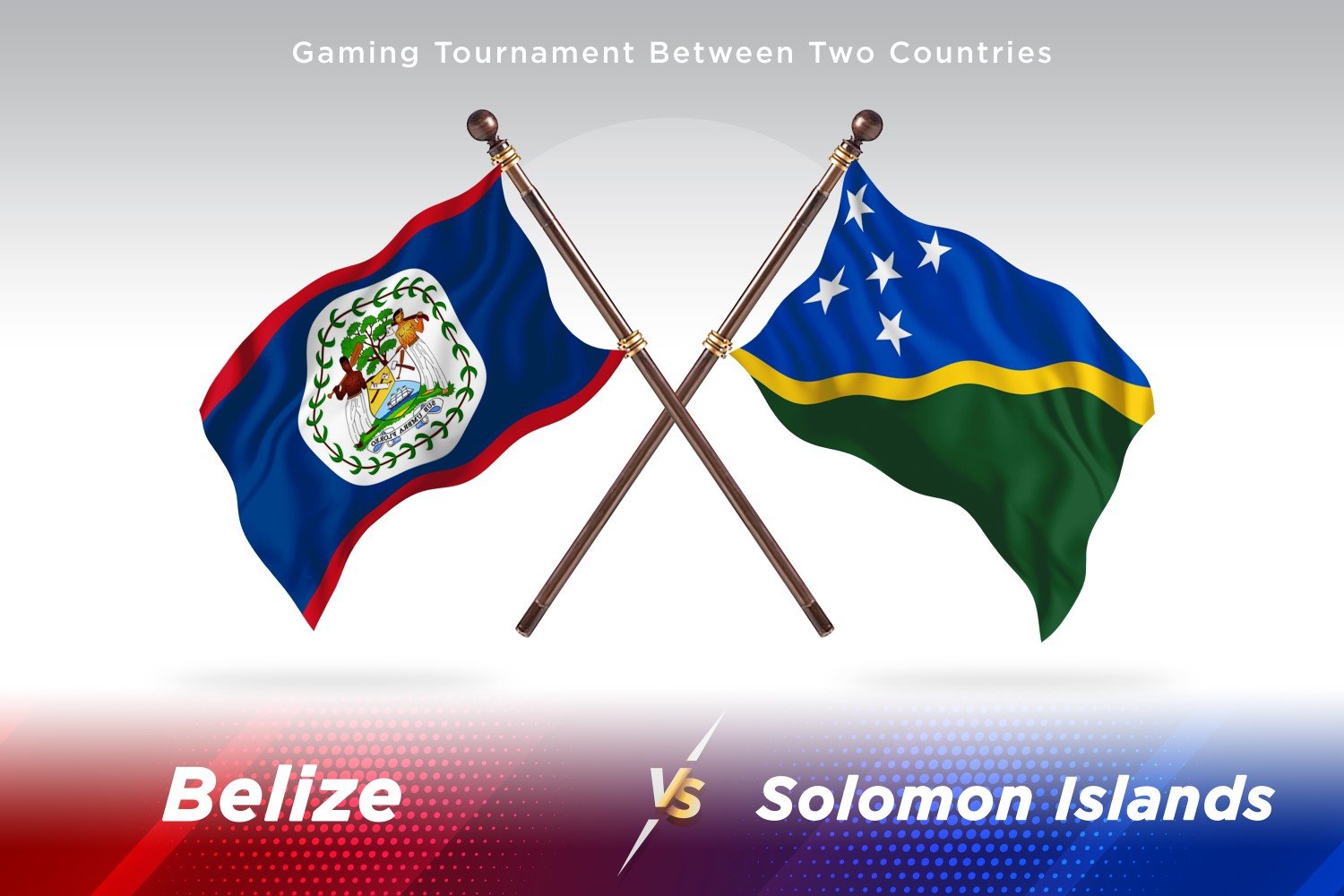 Belize versus Solomon islands Two Flags