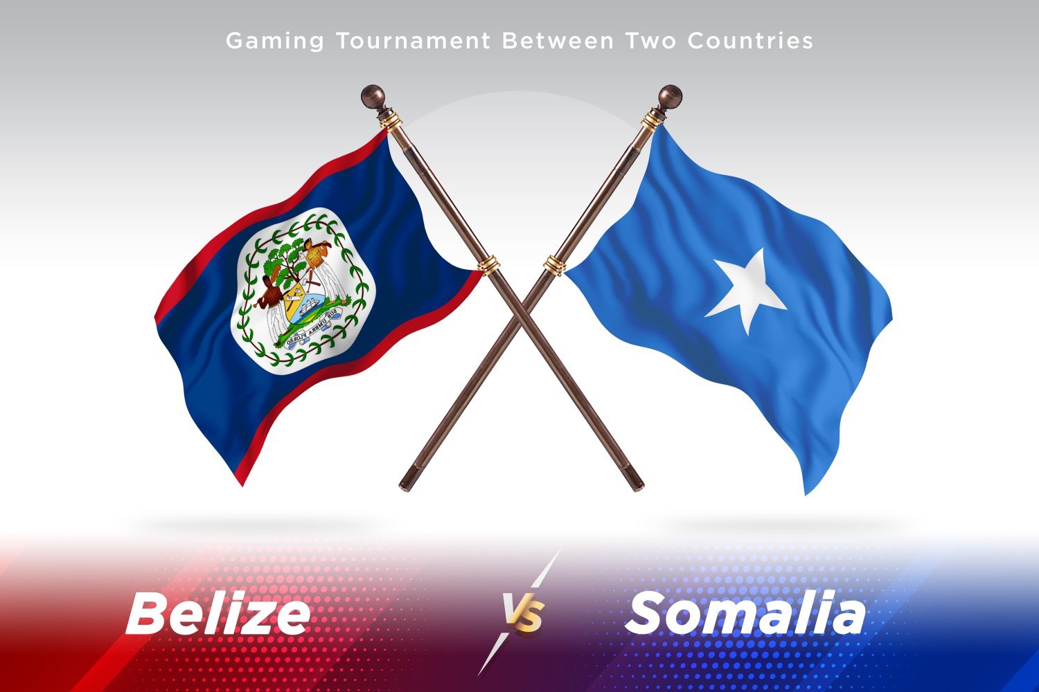 Belize versus Somalia Two Flags