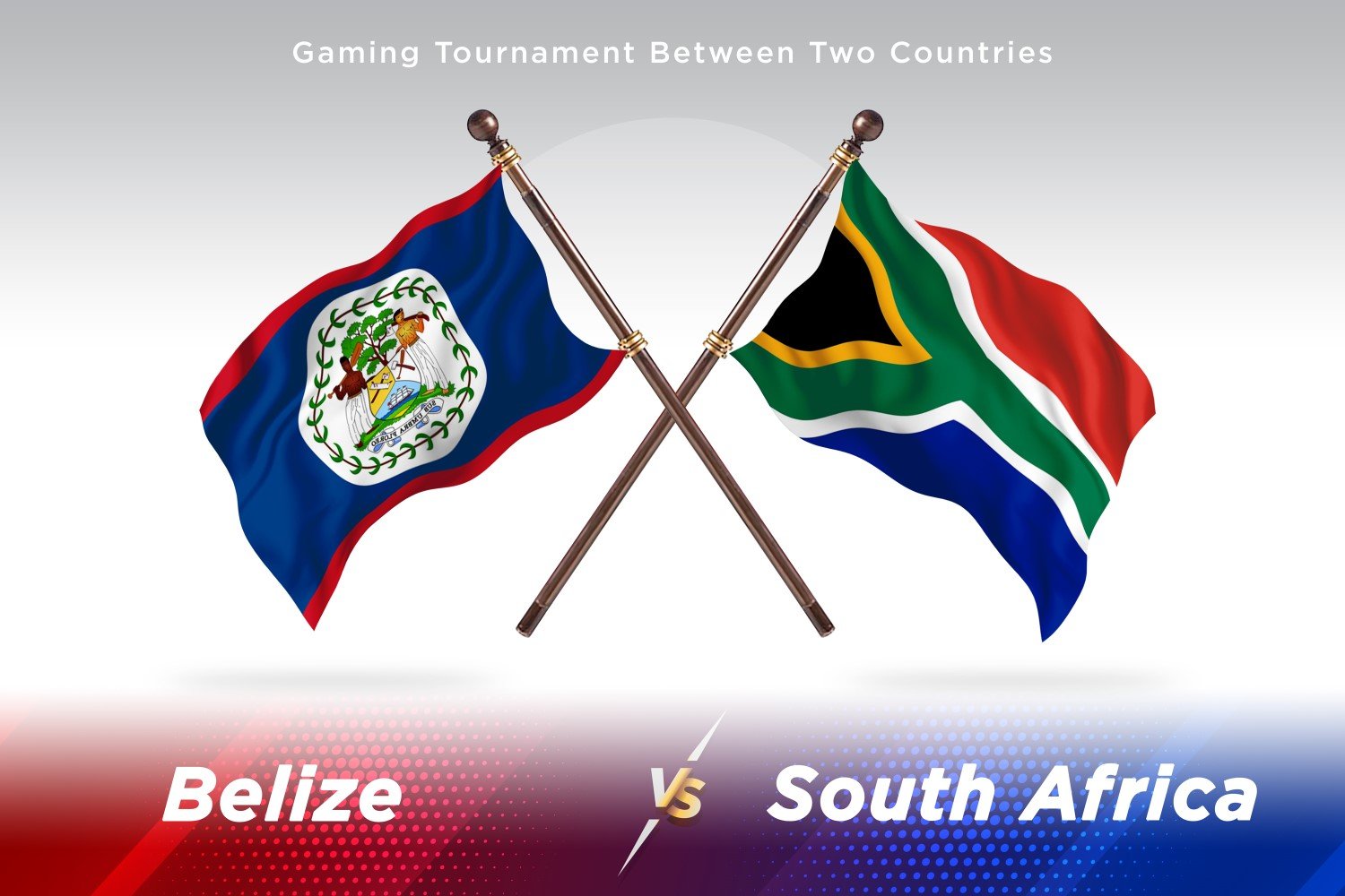 Belize versus south Africa Two Flags