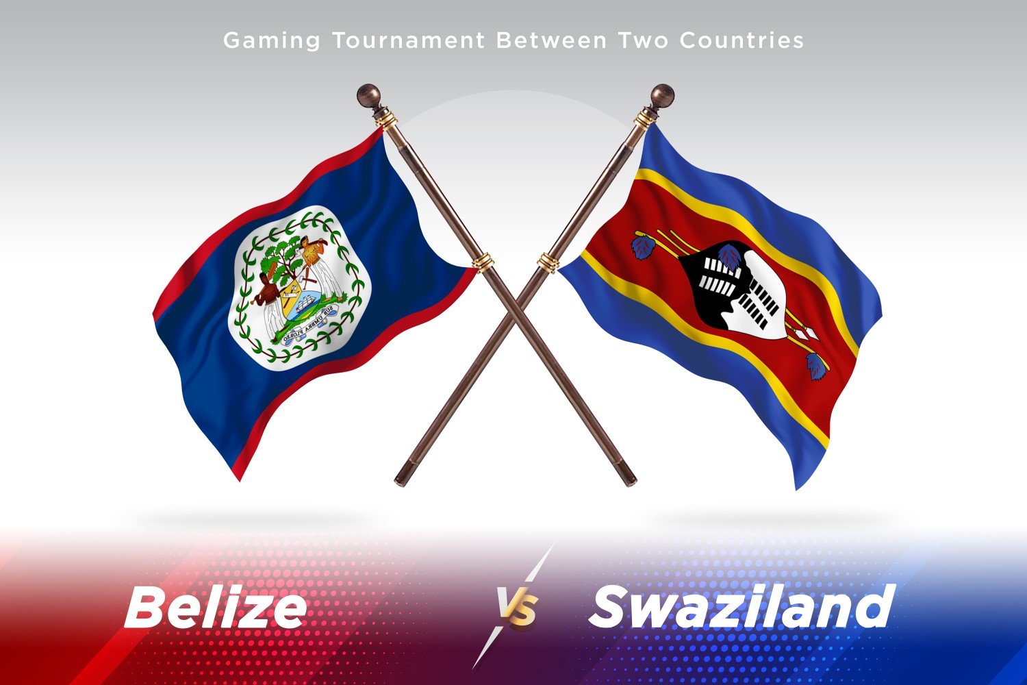 Belize versus Swaziland Two Flags