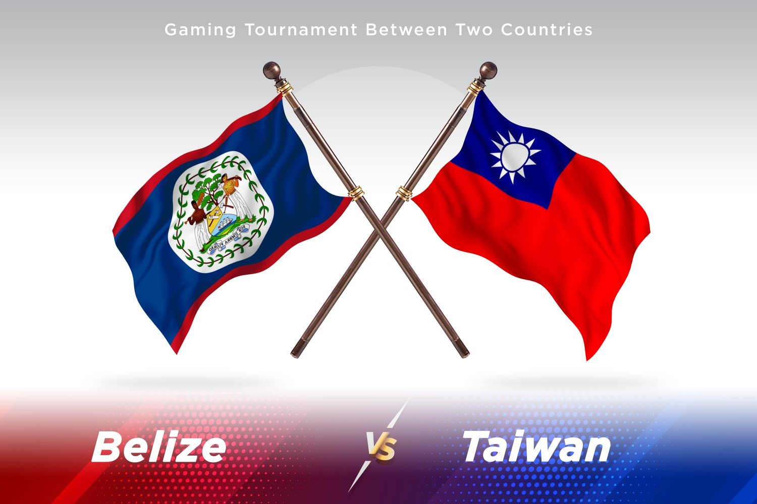 Belize versus Taiwan Two Flags