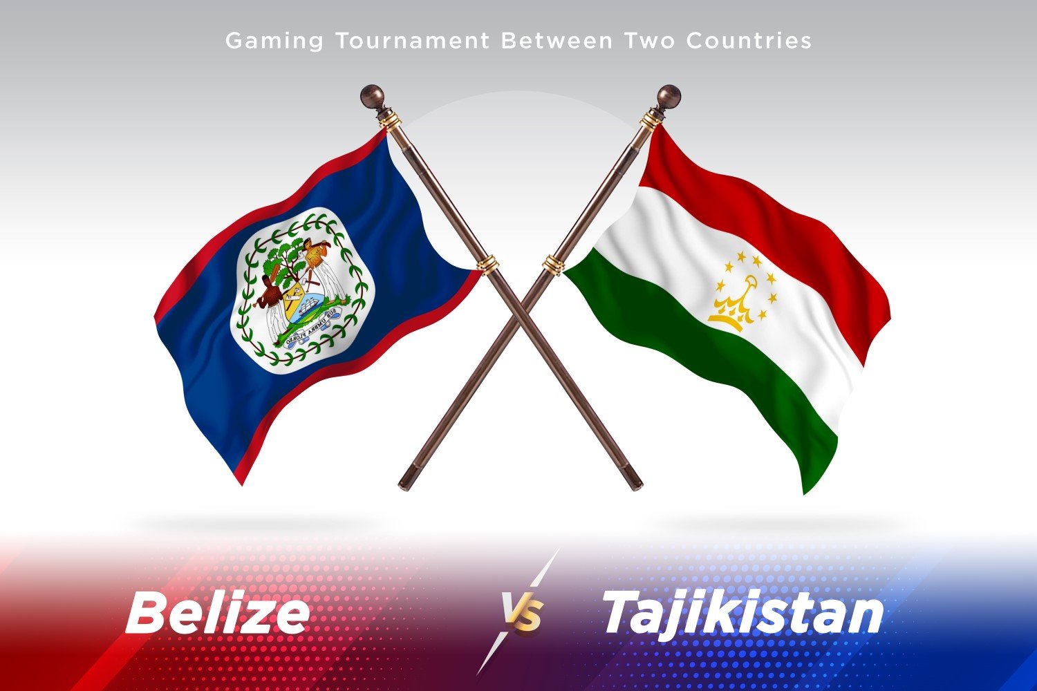 Belize versus Tajikistan Two Flags