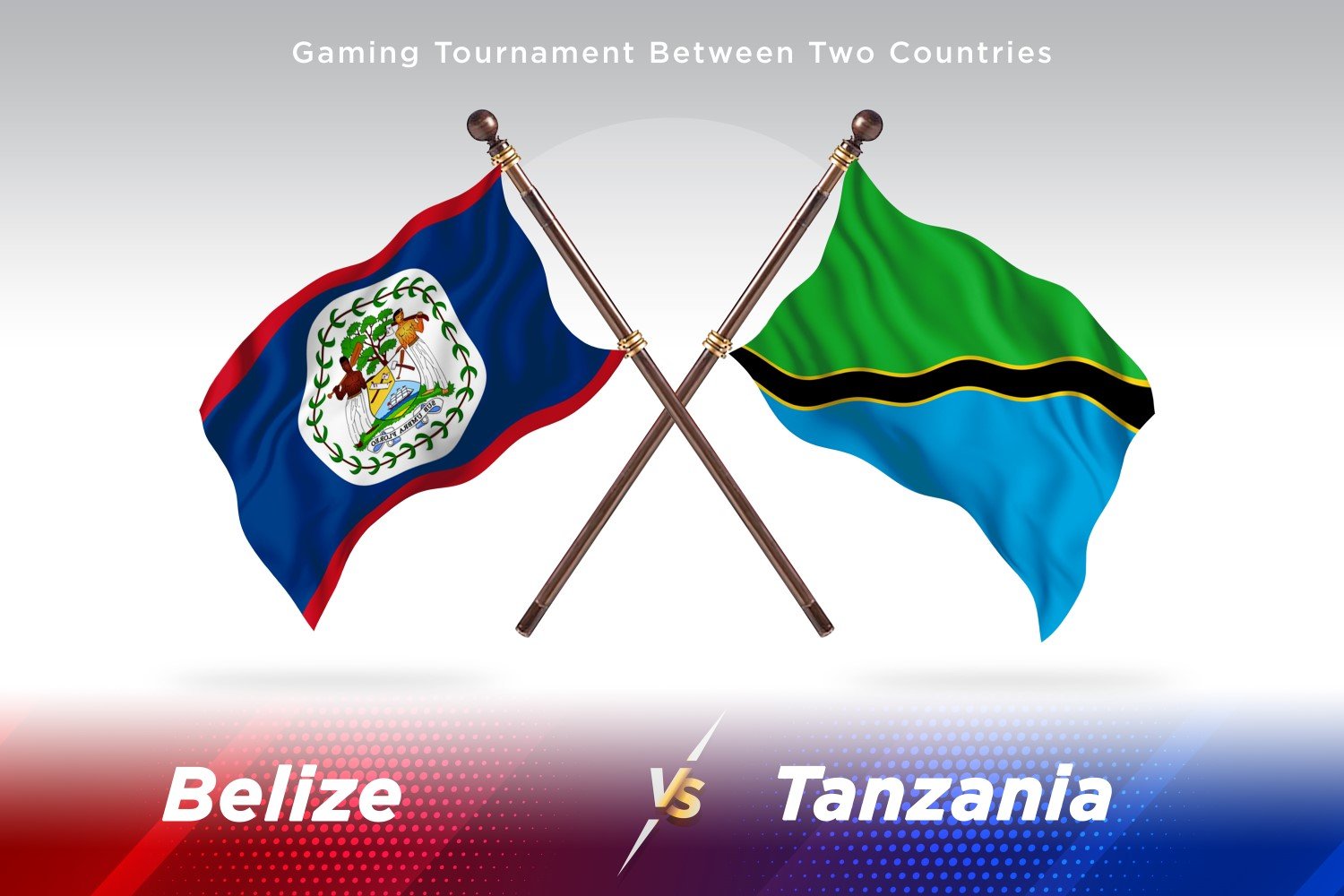 Belize versus Tanzania Two Flags