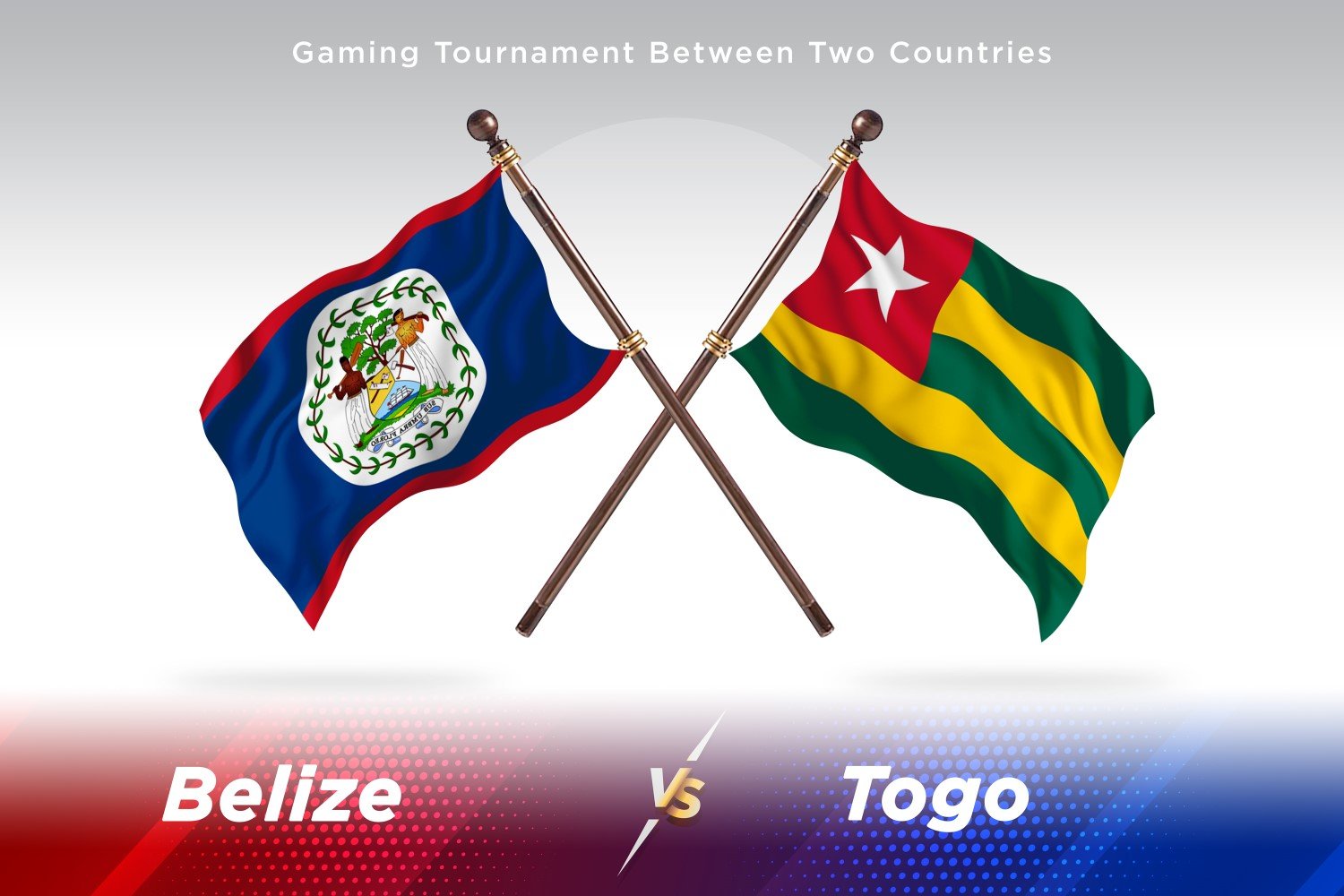 Belize versus Togo Two Flags