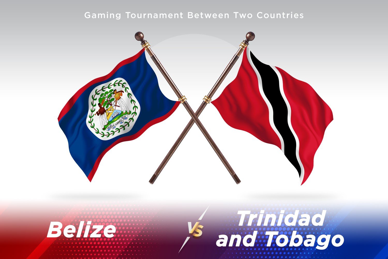 Belize versus Trinidad and Tobago Two Flags