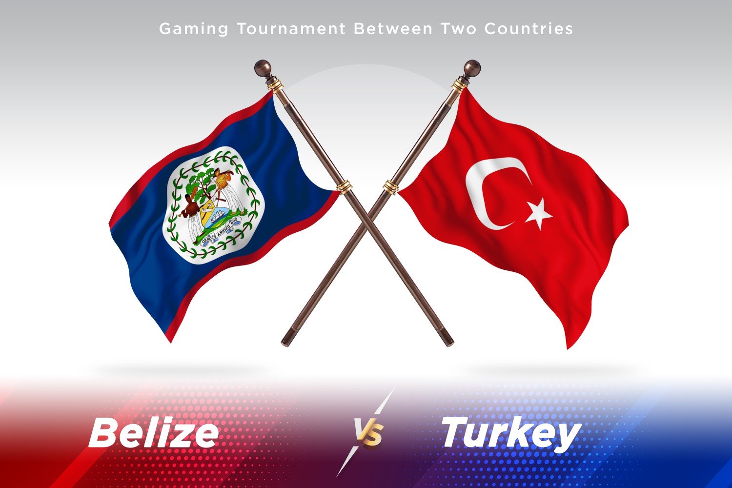 Belize versus turkey Two Flags