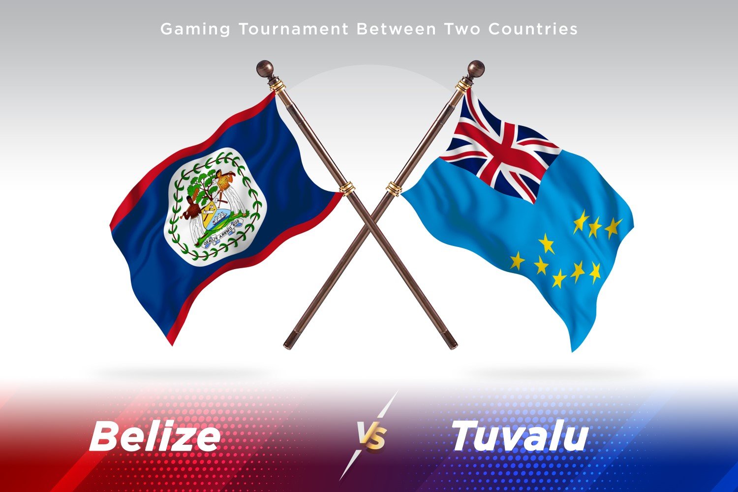 Belize versus Tuvalu Two Flags