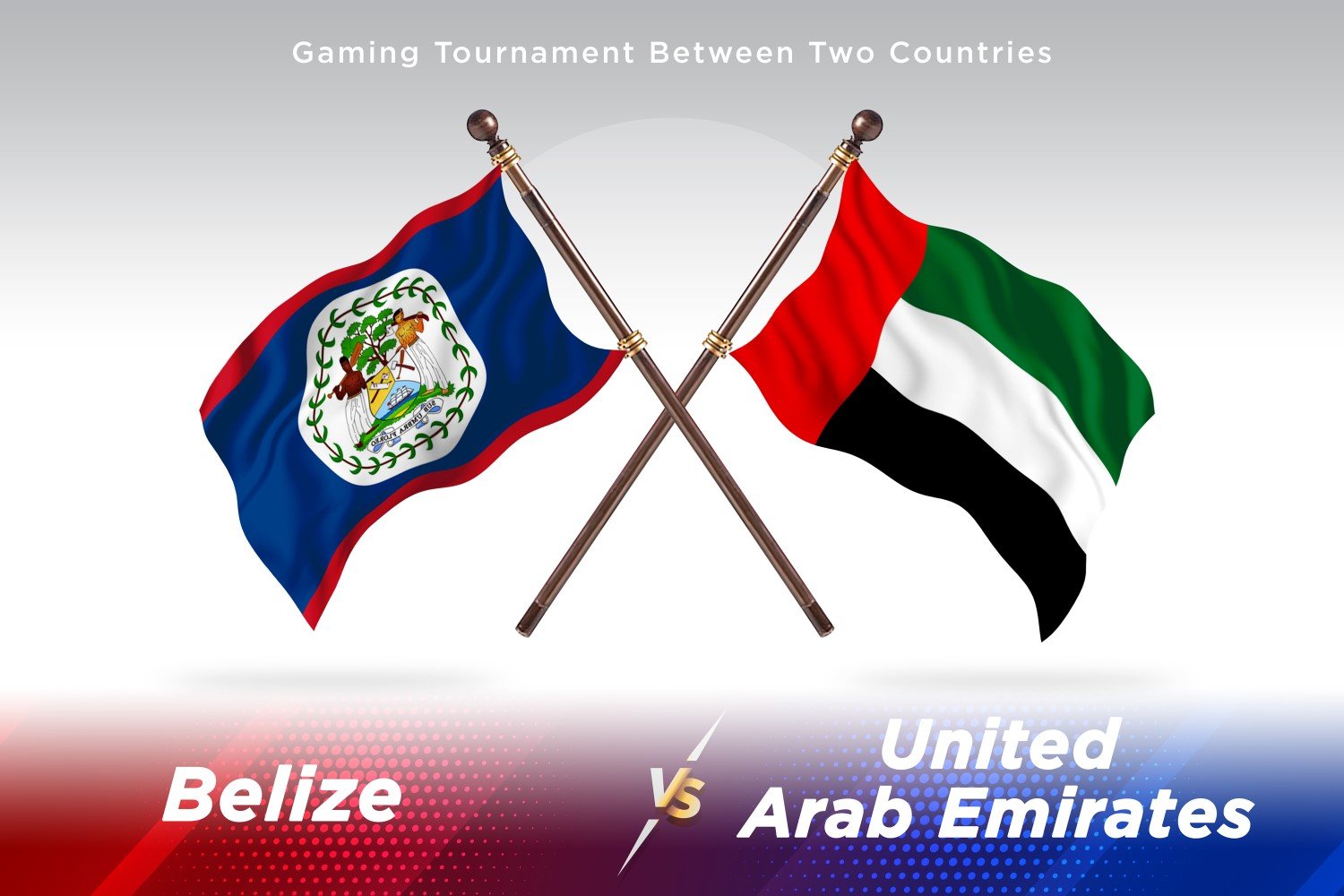 Belize versus united Arab emirates Two Flags