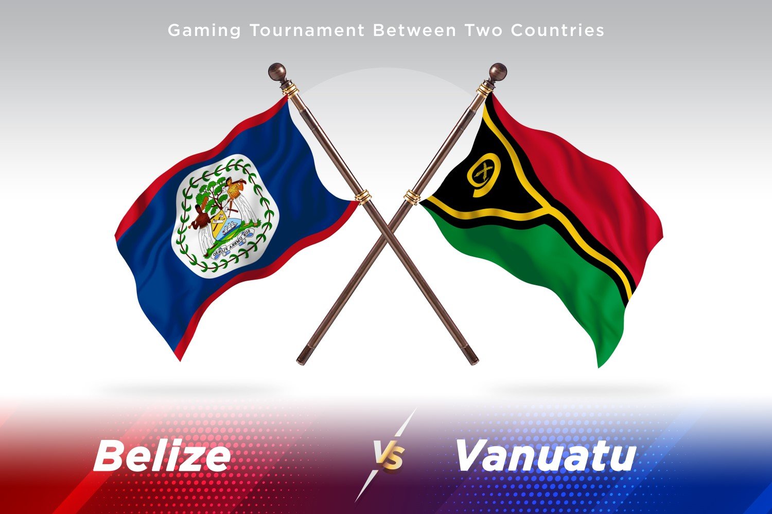 Belize versus Vanuatu Two Flags