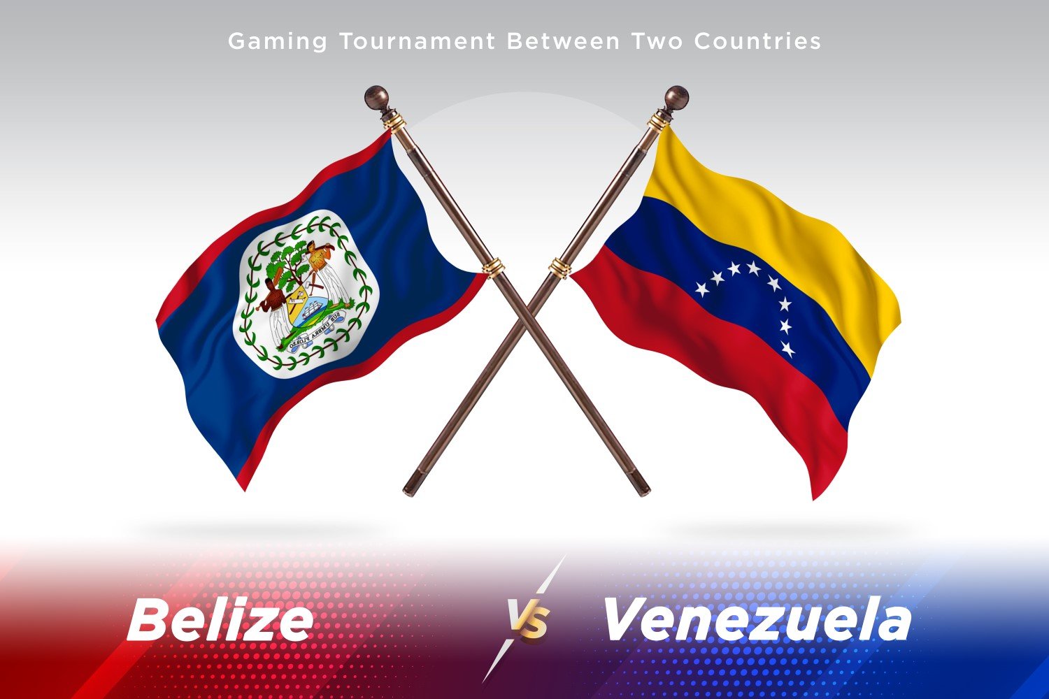 Belize versus Venezuela Two Flags